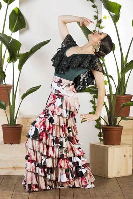 Flamenco Dance Skirt Bonares. Davedans